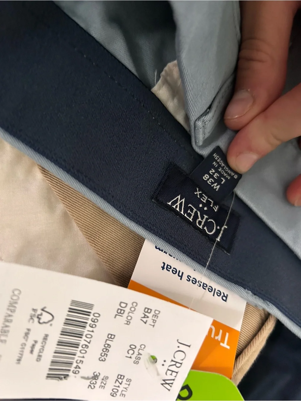 LOT OF 6 J. Crew Men's Chino Pants Bundle in Navy, Light Blue, Tan, Brown, Cream
